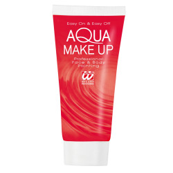 Červený aqua make-up